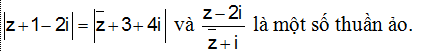 100 bài tập trắc nghiệm Số phức có lời giải (nâng cao - phần 1)