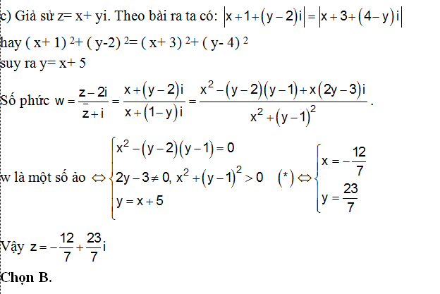 100 bài tập trắc nghiệm Số phức có lời giải (nâng cao - phần 1)