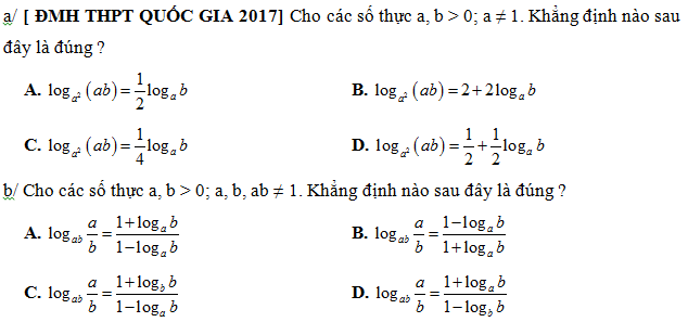 200 bài tập trắc nghiệm Hàm số mũ, lũy thừa, Lôgarit có lời giải (cơ bản - phần 3)