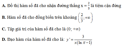 200 bài tập trắc nghiệm Hàm số mũ, lũy thừa, Lôgarit có lời giải (cơ bản - phần 3)