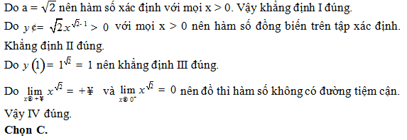 200 bài tập trắc nghiệm Hàm số mũ, lũy thừa, Lôgarit có lời giải (cơ bản - phần 3)