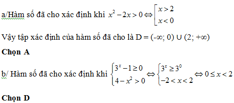 200 bài tập trắc nghiệm Hàm số mũ, lũy thừa, Lôgarit có lời giải (cơ bản - phần 3)