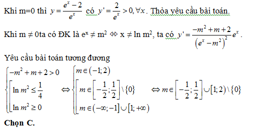 200 bài tập trắc nghiệm Hàm số mũ, lũy thừa, Lôgarit có lời giải (nâng cao - phần 2)