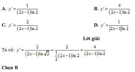 200 bài tập trắc nghiệm Hàm số mũ, lũy thừa, Lôgarit có lời giải (nâng cao - phần 2)