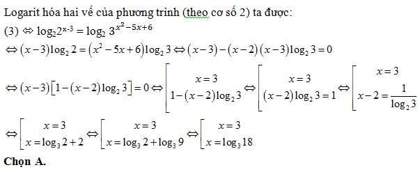 200 bài tập trắc nghiệm Hàm số mũ, lũy thừa, Lôgarit có lời giải (nâng cao - phần 3)