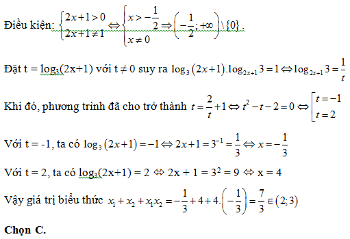 200 bài tập trắc nghiệm Hàm số mũ, lũy thừa, Lôgarit có lời giải (nâng cao - phần 5)