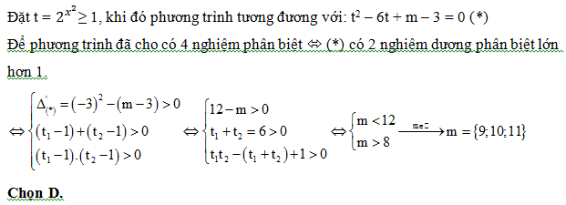 200 bài tập trắc nghiệm Hàm số mũ, lũy thừa, Lôgarit có lời giải (nâng cao - phần 5)