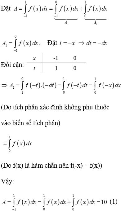 15 Bài tập về tính chất của tích phân có lời giải