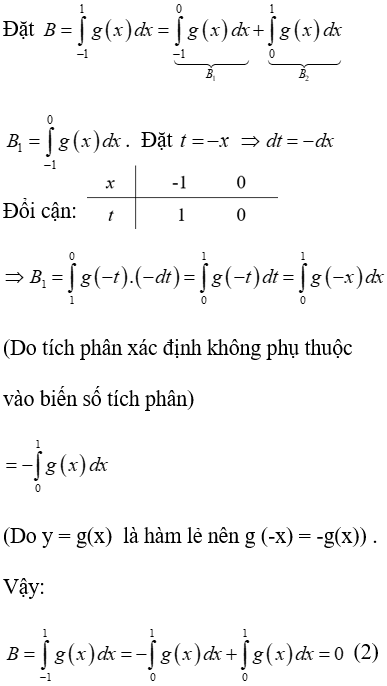 15 Bài tập về tính chất của tích phân có lời giải