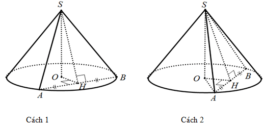 Cách giải dạng bài tập thiết diện của hình nón cực hay