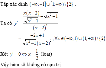 Cách tìm cực trị của hàm chứa căn thức (cực hay, có lời giải)