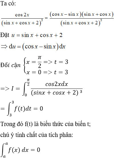 Cách tính tích phân bằng phương pháp đổi biến số loại 2