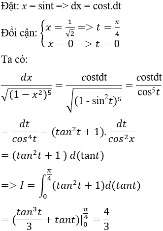Cách tính tích phân bằng phương pháp đổi biến số loại 2