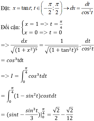 Cách tính tích phân bằng phương pháp đổi biến số loại 2