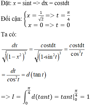 Cách tính tích phân bằng phương pháp đổi biến số loại 2