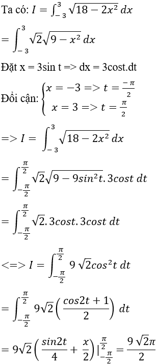 Cách tính tích phân bằng phương pháp đổi biến số loại 2