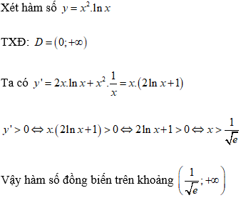 Cách xét tính đơn điệu của hàm logarit (cực hay, có lời giải)