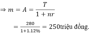 Dạng bài toán lãi đơn ôn thi THPT Quốc gia có lời giải