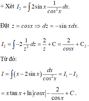 Tìm nguyên hàm của hàm lượng giác bằng phương pháp nguyên hàm từng phần cực hay