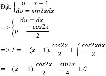 Tìm nguyên hàm của hàm lượng giác bằng phương pháp nguyên hàm từng phần cực hay