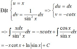 Tìm nguyên hàm của hàm lượng giác bằng phương pháp nguyên hàm từng phần cực hay