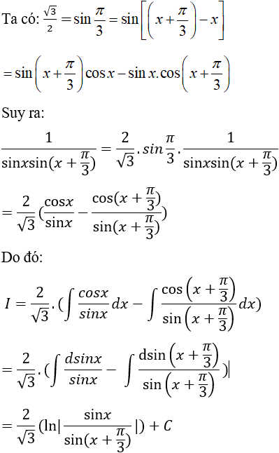Tìm nguyên hàm của hàm số lượng giác bằng phương pháp đổi biến số cực hay