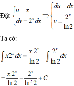Tìm nguyên hàm của hàm số mũ, logarit bằng phương pháp nguyên hàm từng phần cực hay
