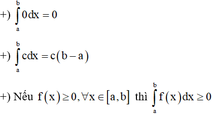 Tính chất của tích phân và cách giải bài tập (hay, chi tiết)