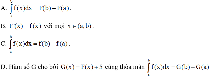 Tính chất của tích phân và cách giải bài tập (hay, chi tiết)