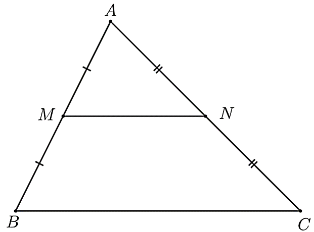 Tính chất đường trung bình của tam giác lớp 8 (chi tiết nhất)