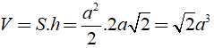 Tính thể tích khối lăng trụ đứng biết chiều cao và độ dài cạnh đáy