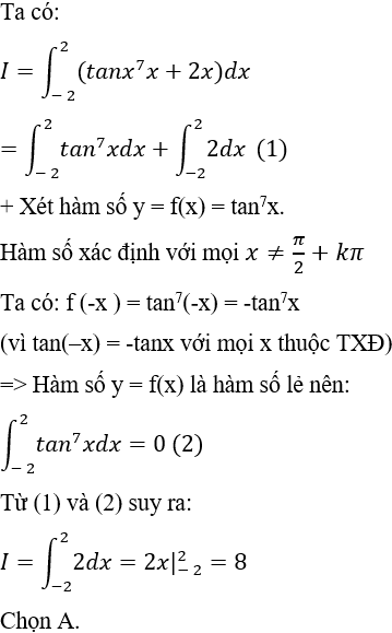 Cách tính tích phân của hàm số chẵn, hàm số lẻ cực hay