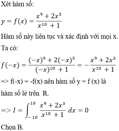 Cách tính tích phân của hàm số chẵn, hàm số lẻ cực hay