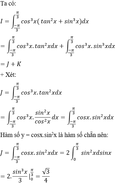 Cách tính tích phân của hàm số chẵn, hàm số lẻ cực hay