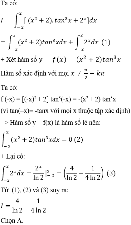 Cách tính tích phân của hàm số chẵn, hàm số lẻ cực hay