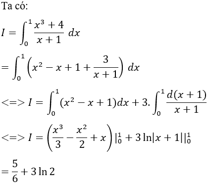 Tính tích phân hàm đa thức, phân thức bằng phương pháp đổi biến số