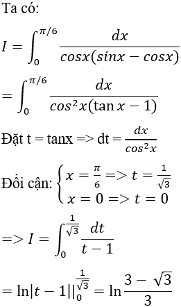 Tính tích phân hàm lượng giác bằng phương pháp đổi biến số