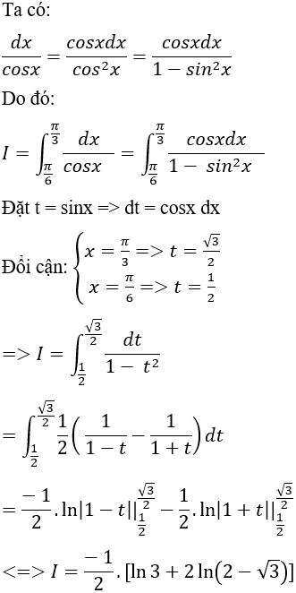 Tính tích phân hàm lượng giác bằng phương pháp đổi biến số