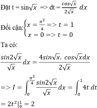 Tính tích phân hàm lượng giác bằng phương pháp đổi biến số