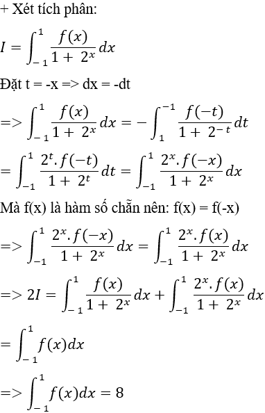 Tính tích phân hàm số mũ, logarit bằng phương pháp đổi biến số