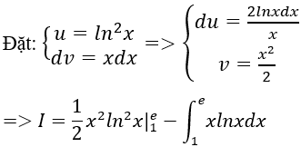 Tính tích phân hàm số mũ, logarit bằng phương pháp tích phân từng phần