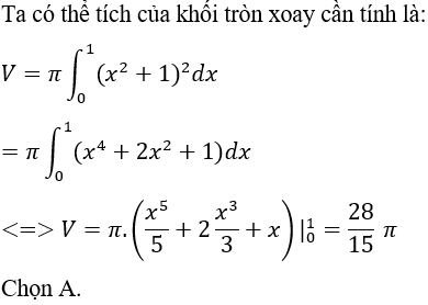 Ứng dụng tích phân trong hình học - Tính thể tích vật thể và khối tròn xoay