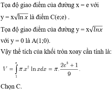 Ứng dụng tích phân trong hình học - Tính thể tích vật thể và khối tròn xoay