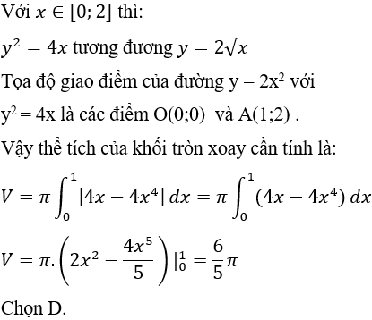 Ứng dụng tích phân trong hình học - Tính thể tích vật thể và khối tròn xoay