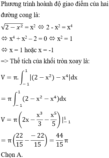 Ứng dụng tích phân trong hình học - Tính thể tích vật thể và khối tròn xoay