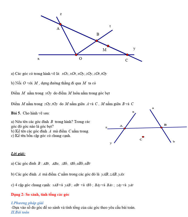 Chuyên đề bồi dưỡng HSG Toán 6 Góc (có lời giải)