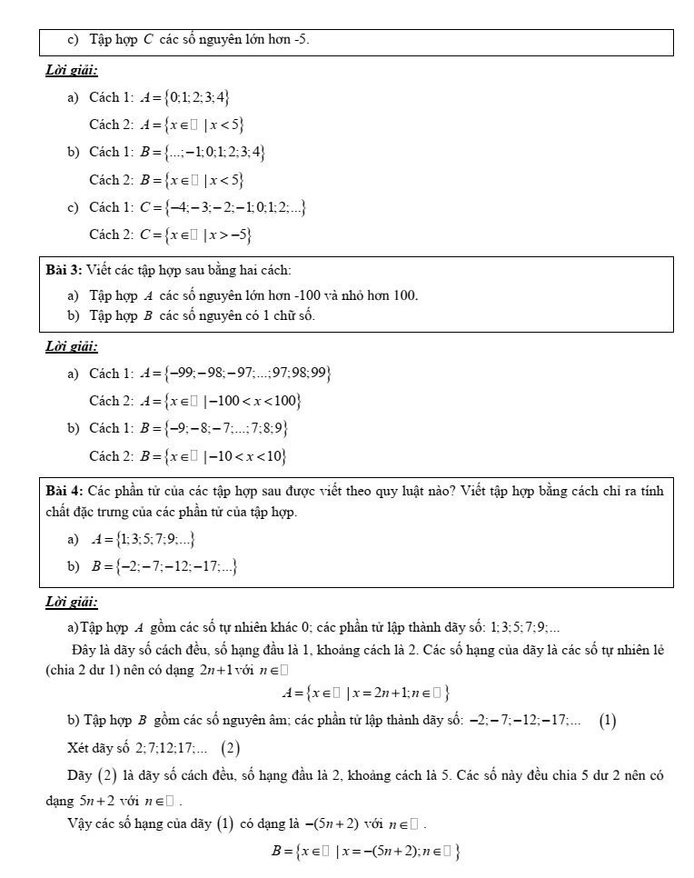 Chuyên đề bồi dưỡng HSG Toán 6 Số nguyên (có lời giải)