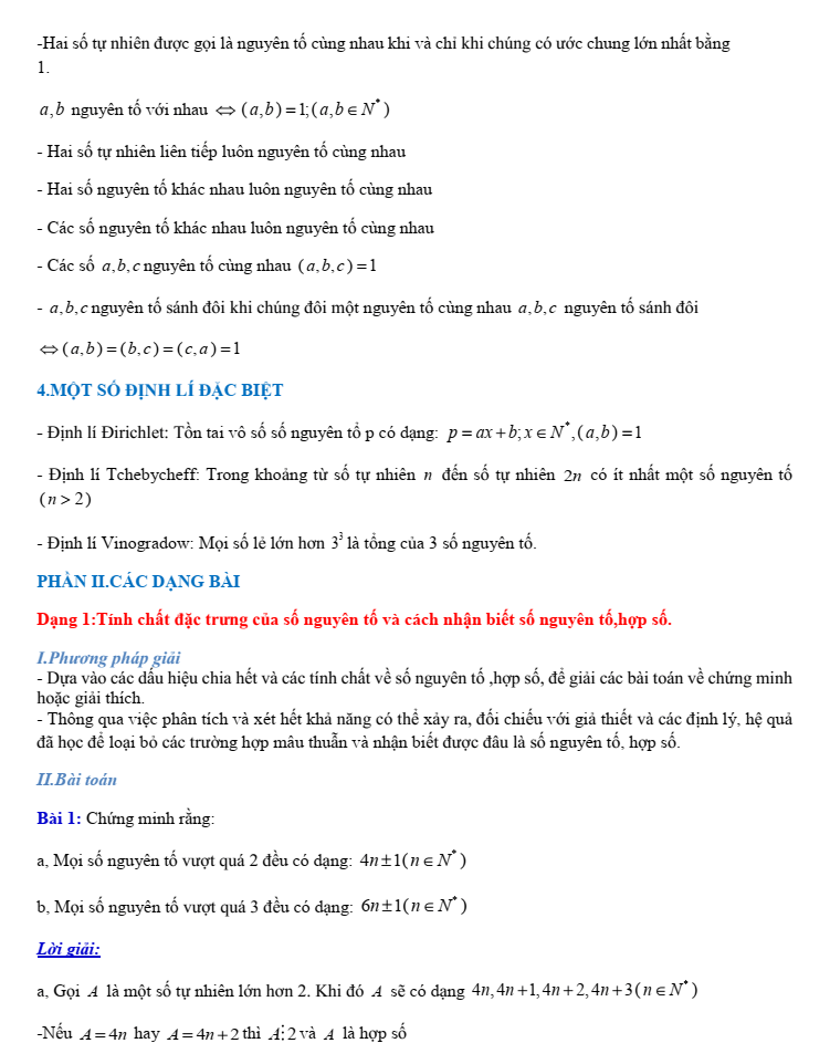 Chuyên đề bồi dưỡng HSG Toán 6 Số nguyên tố và hợp số (có lời giải)