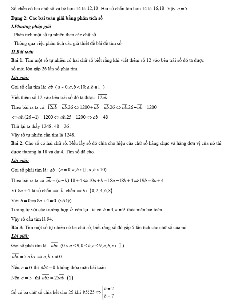 Chuyên đề bồi dưỡng HSG Toán 6 Số tự nhiên (có lời giải)