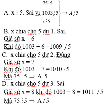 Dạng bài tập về Tính chất chia hết của một tổng cực hay, có lời giải